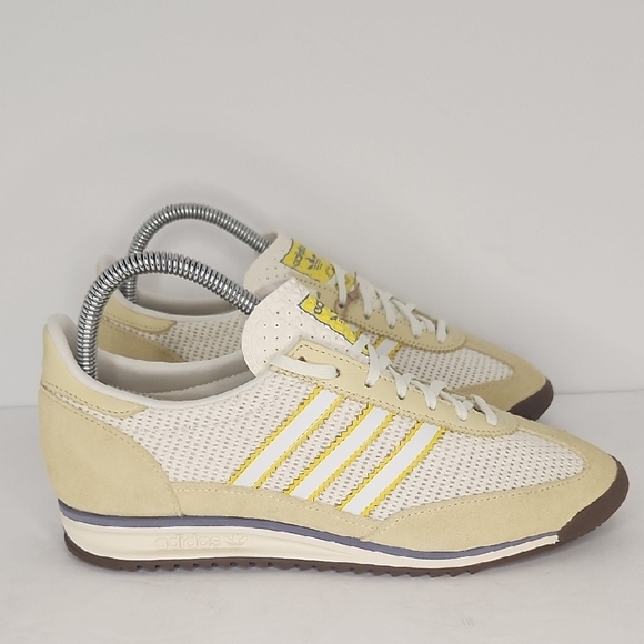 Adidas Cream and Yellow Retro Sneakers